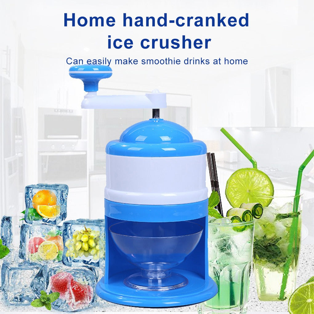 Manual Ice Shaver & Gola Ganda Maker – Portable Ice Crusher Machine for Home Use with Stainless Steel Blades