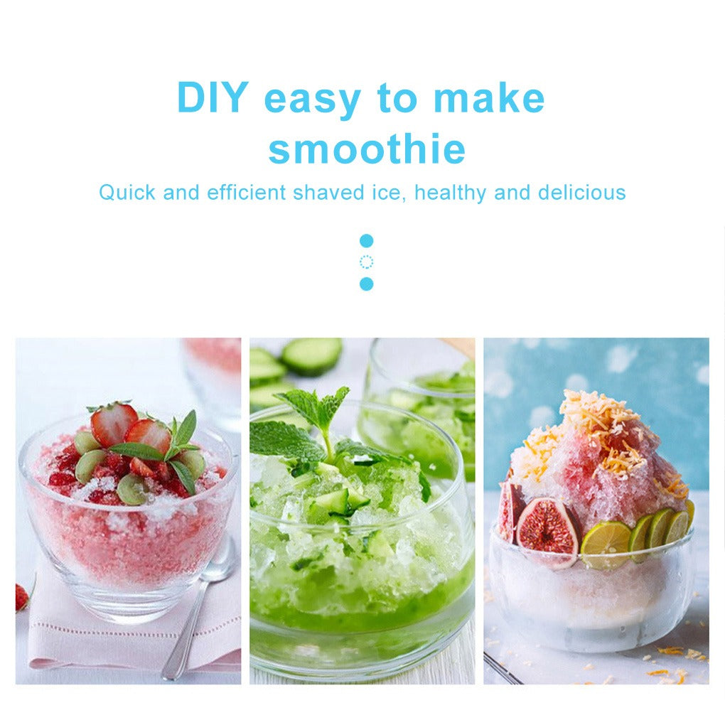 Manual Ice Shaver & Gola Ganda Maker – Portable Ice Crusher Machine for Home Use with Stainless Steel Blades